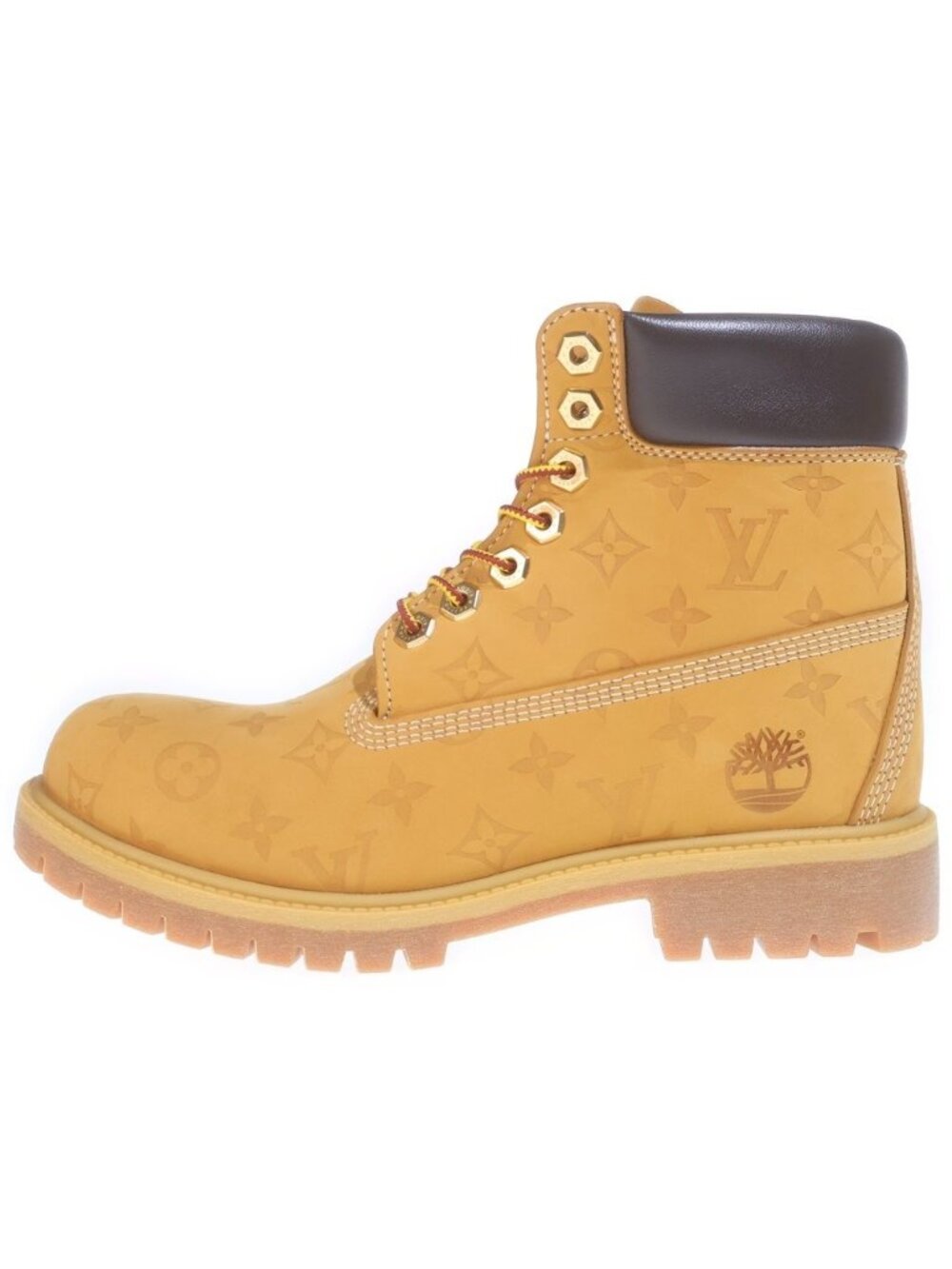 Louis Vuitton Timberland Leather Ankle Boot Beige